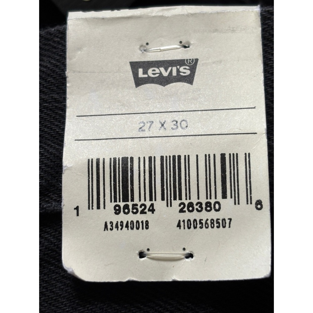 Levis Baggy Dad Jeans Womens 27x30 Black Distressed Mid Rise Straight A3494-0018 - Picture 7 of 9